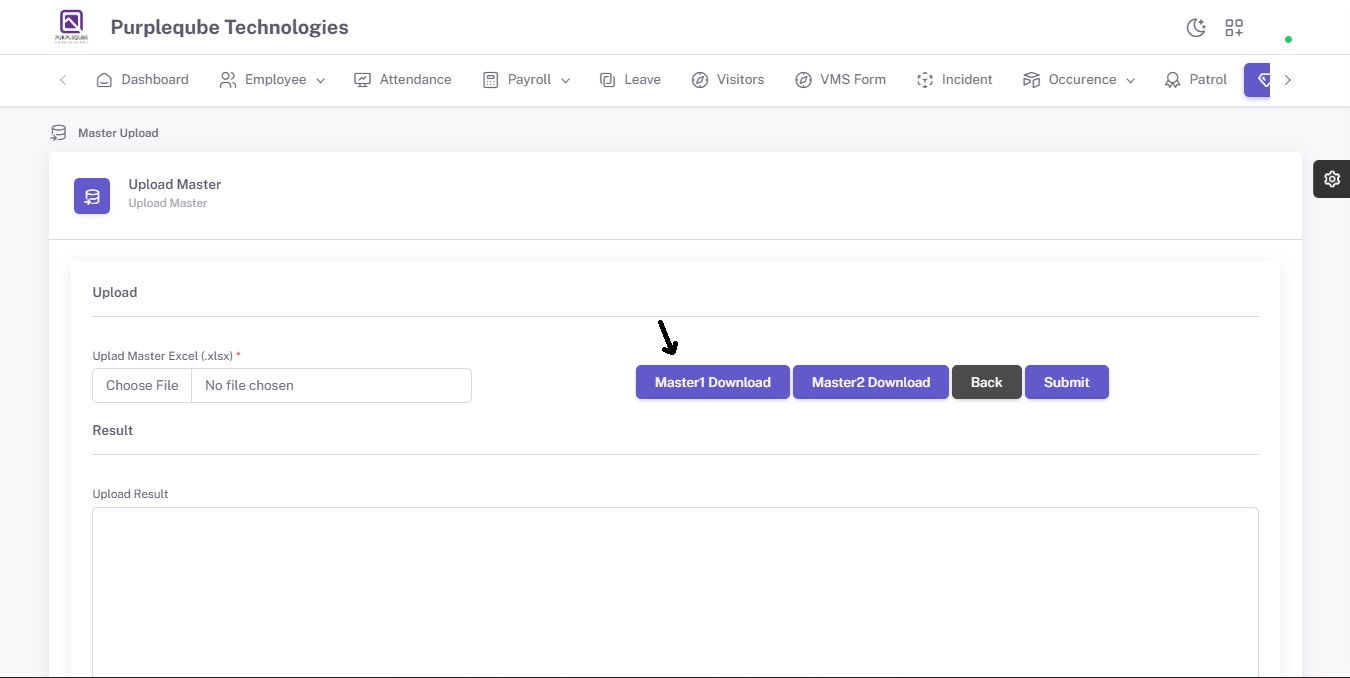 Master1 Download button highlighted
